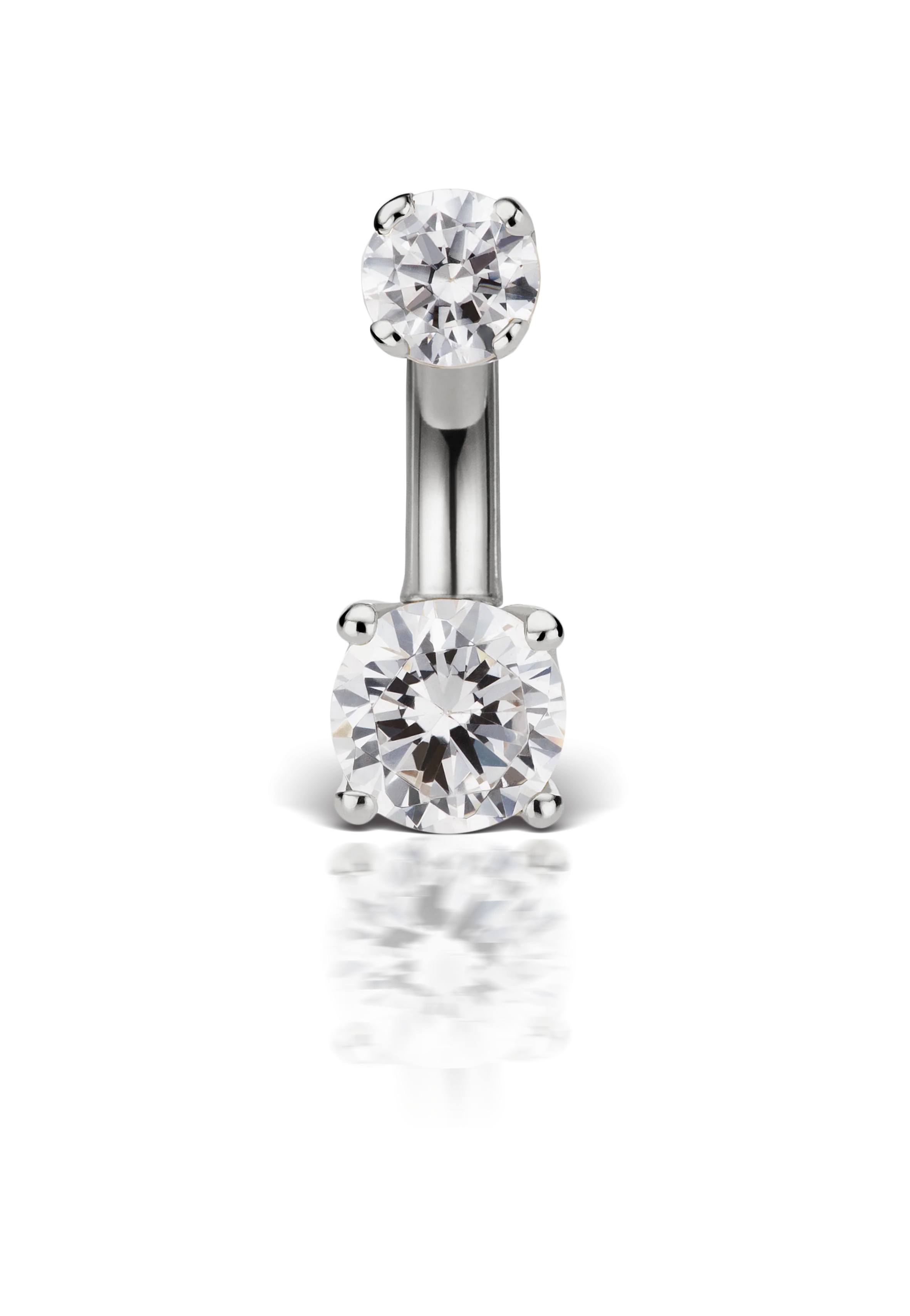 Cubic Zirconia Prong Solitaire Barbell - Image 19