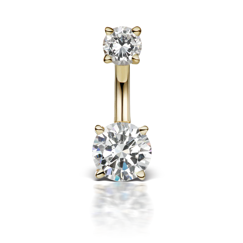 Cubic Zirconia Prong Solitaire Barbell - Image 29