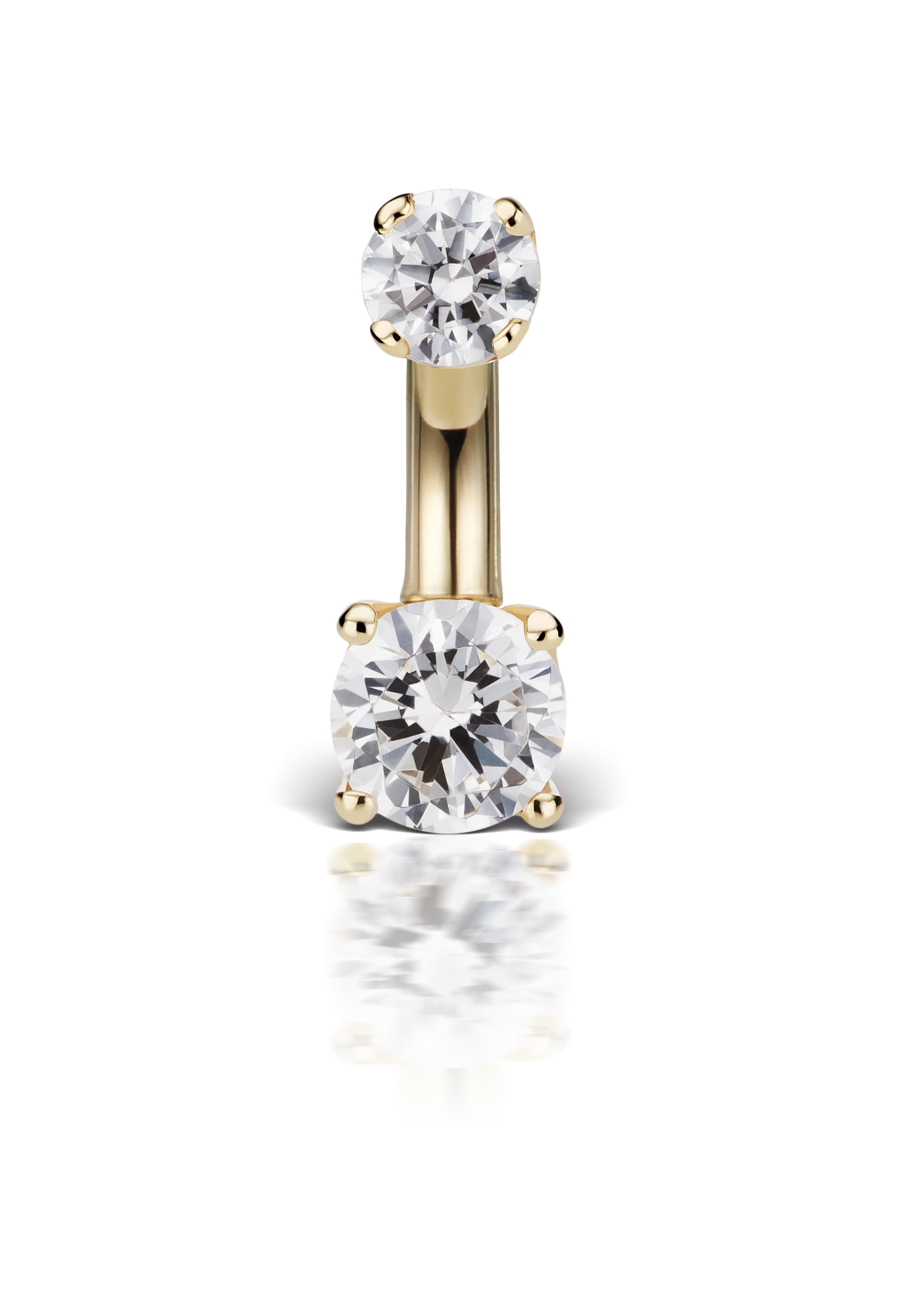 Cubic Zirconia Prong Solitaire Barbell - Image 41