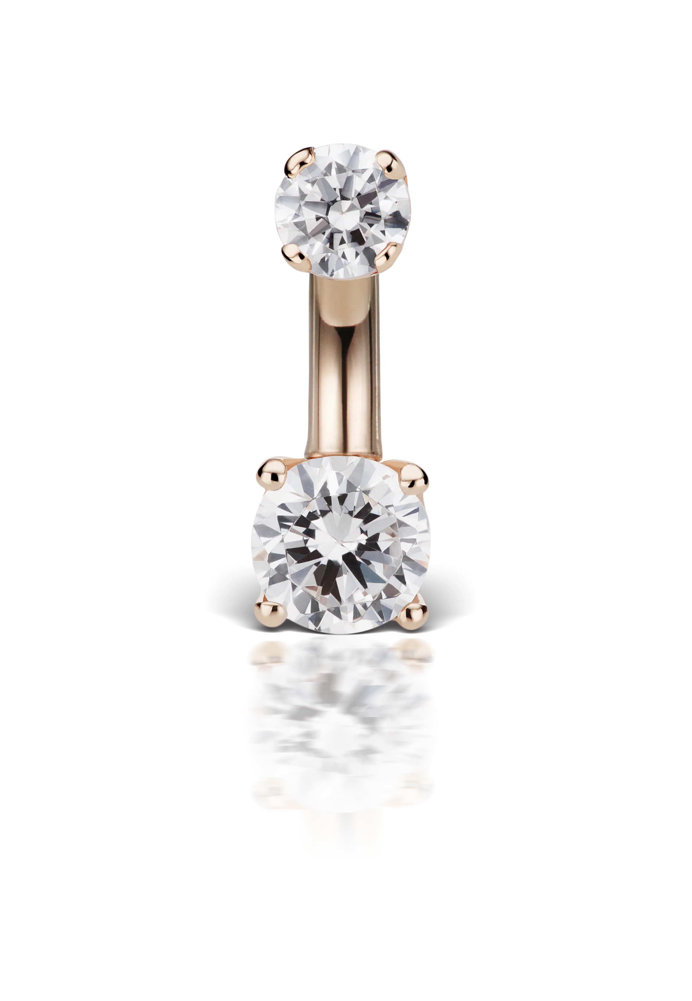 Cubic Zirconia Prong Solitaire Barbell - Image 57