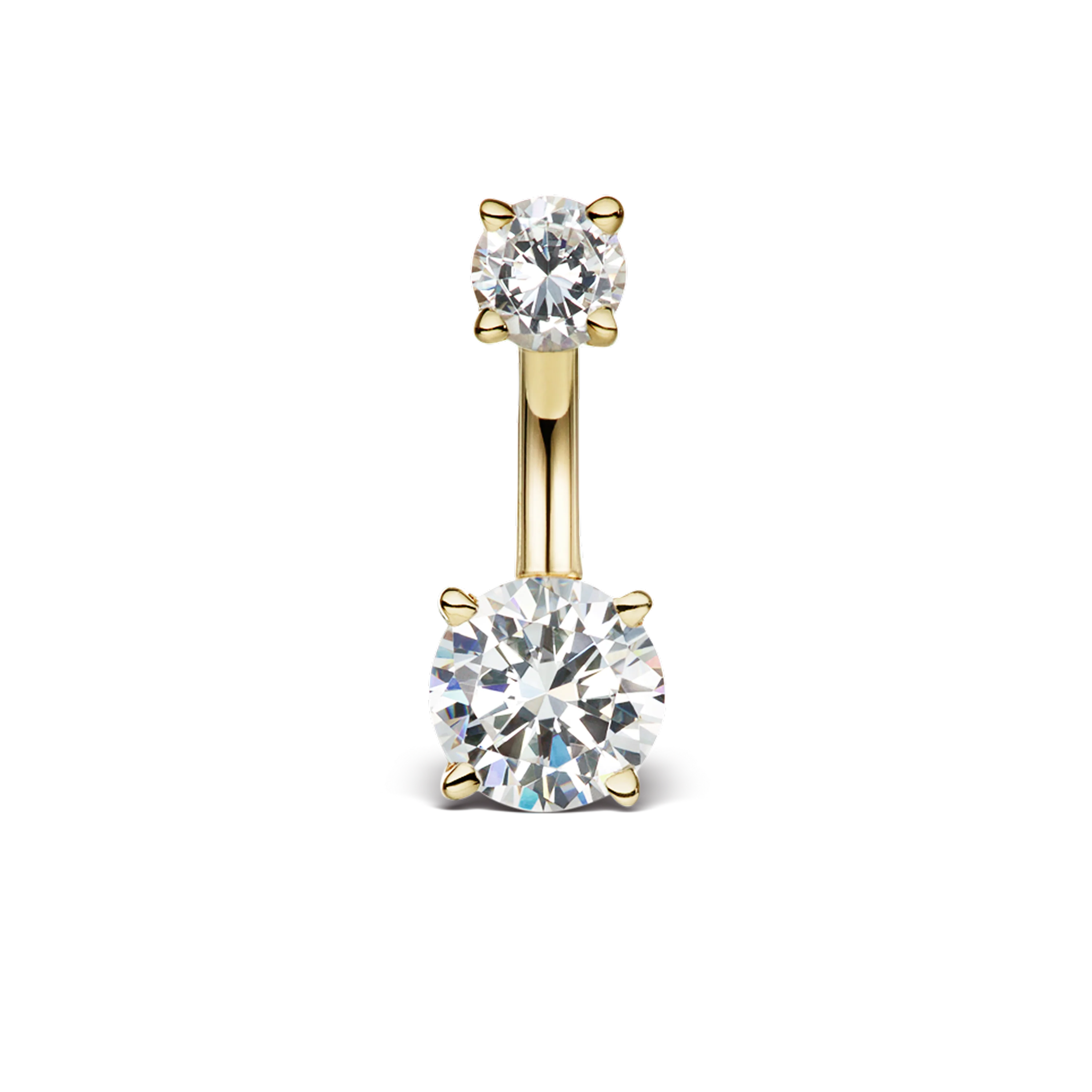 Cubic Zirconia Prong Solitaire Barbell - Image 63