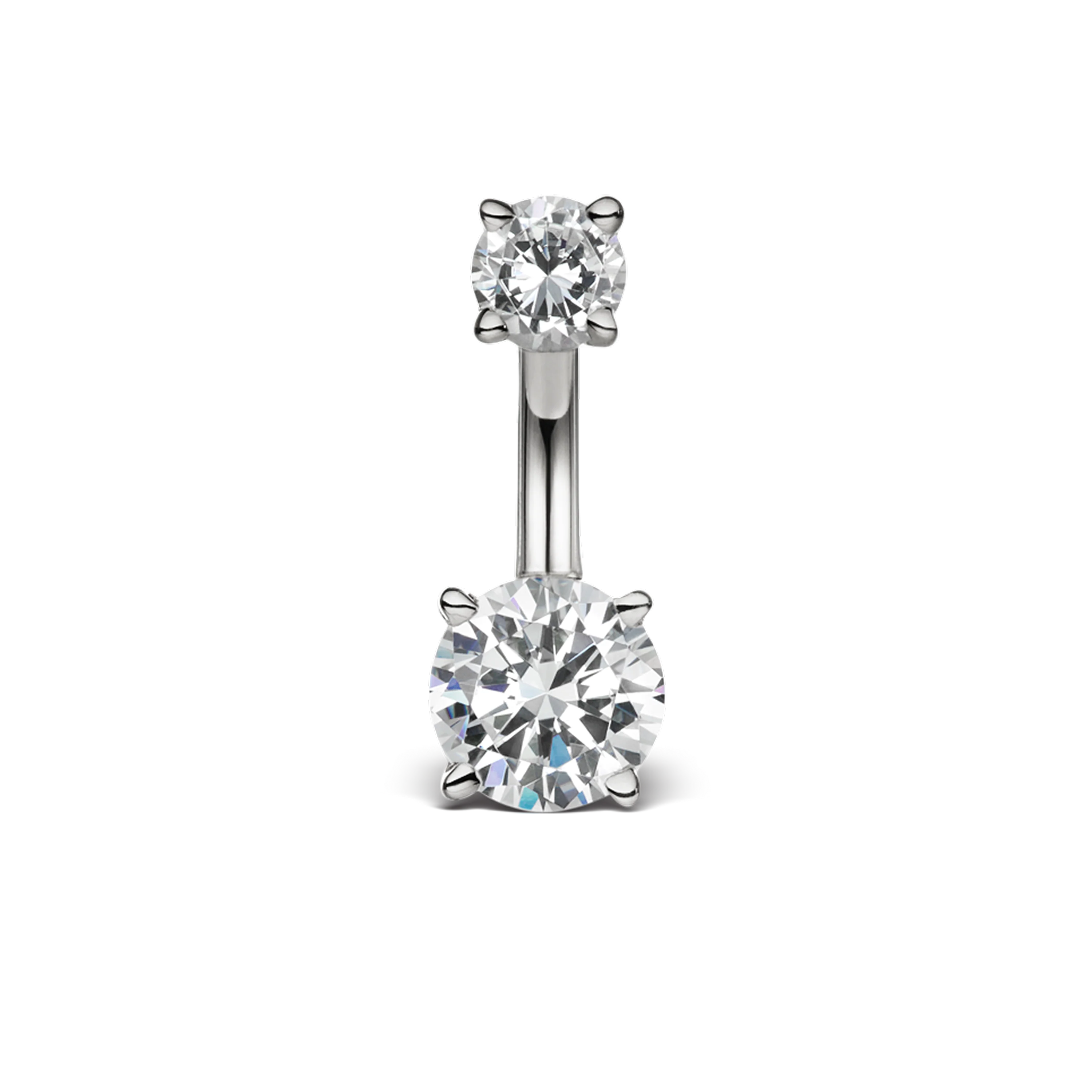 Cubic Zirconia Prong Solitaire Barbell - Image 64