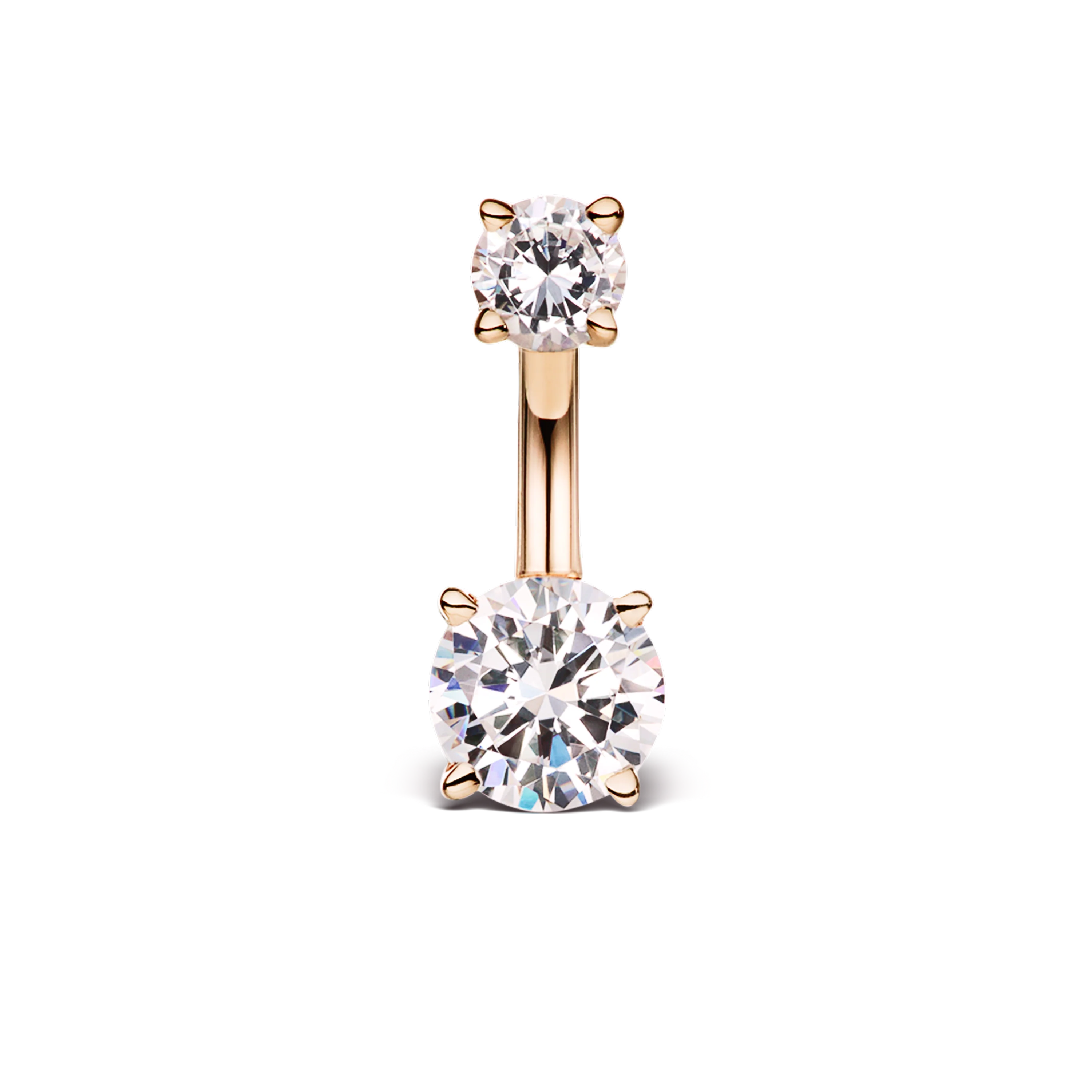 Cubic Zirconia Prong Solitaire Barbell - Image 65