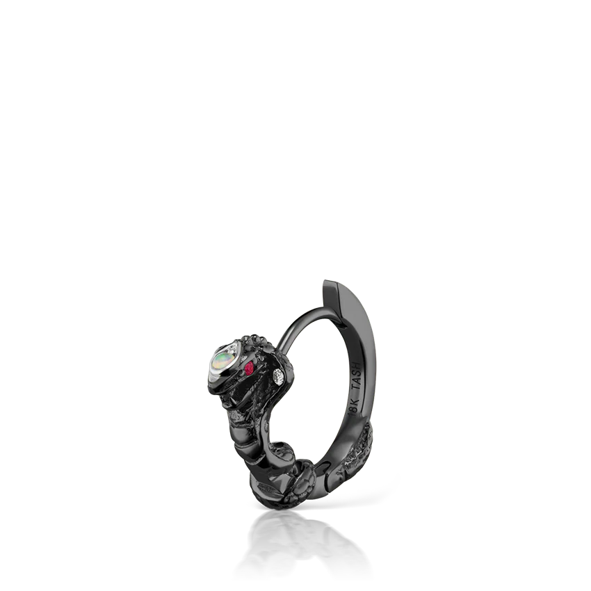 8mm Cobra Clicker with Opal Head and Ruby Eyes