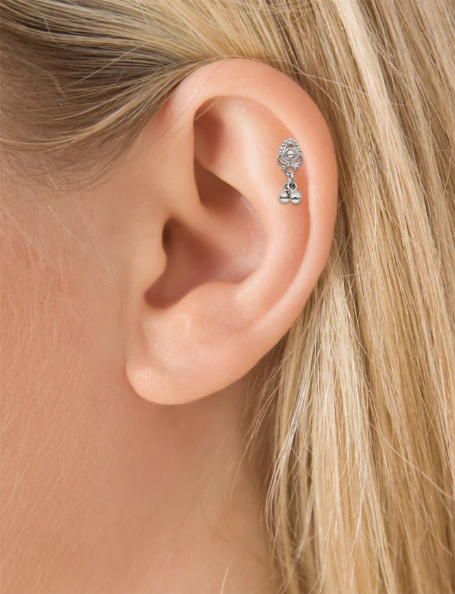 Ajna Dangle Threaded Stud Earring With Titanium Backing - Image 4