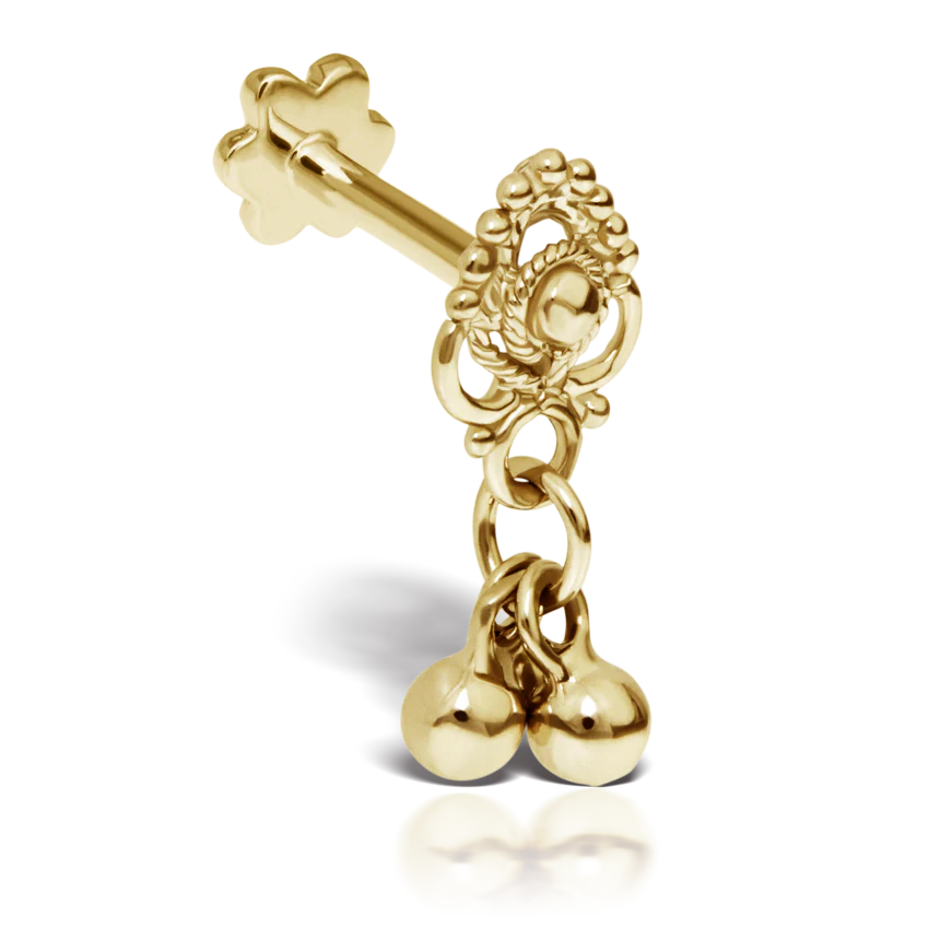 Ajna Dangle Threaded Stud Earring With Titanium Backing - Image 5