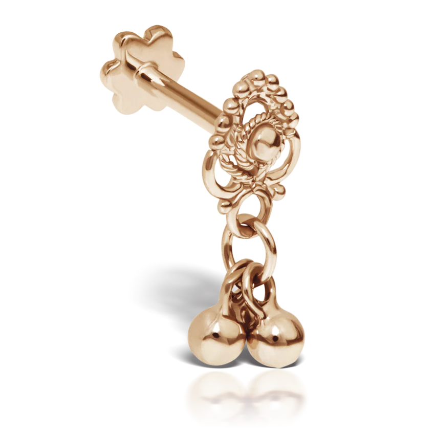 Ajna Dangle Threaded Stud Earring With Titanium Backing - Image 9