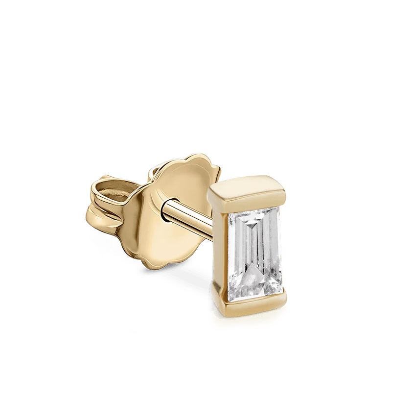 Baguette Diamond Stud Earring - Image 3