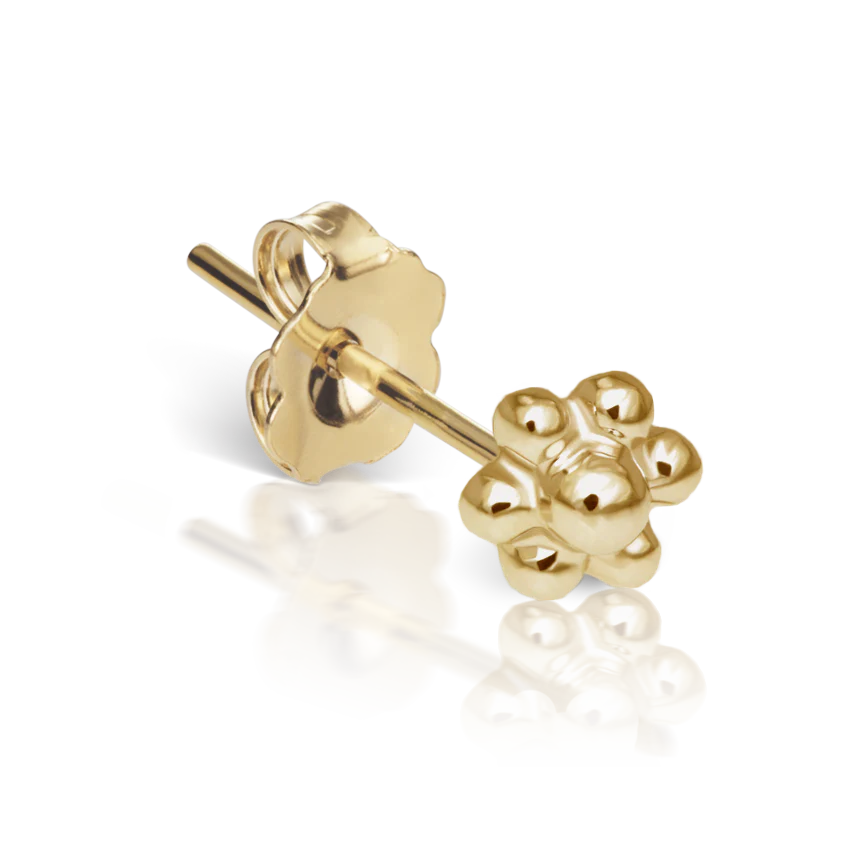Ball Flower Stud Earring - Image 4