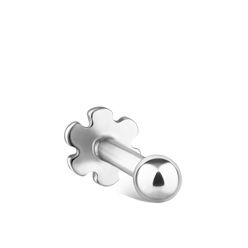 Ball Threaded Stud Earring With Titanium Backing - Image 2