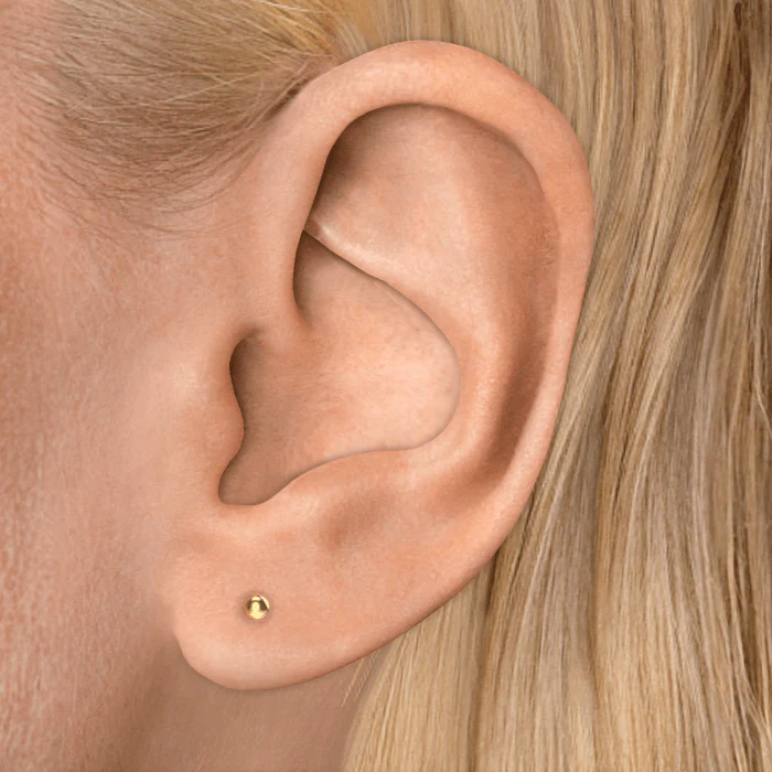 Ball Threaded Stud Earring With Titanium Backing - Image 32