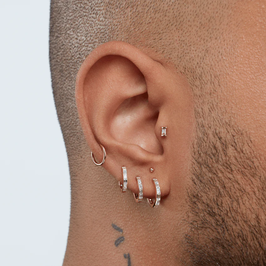 Ball Threaded Stud Earring With Titanium Backing - Image 48