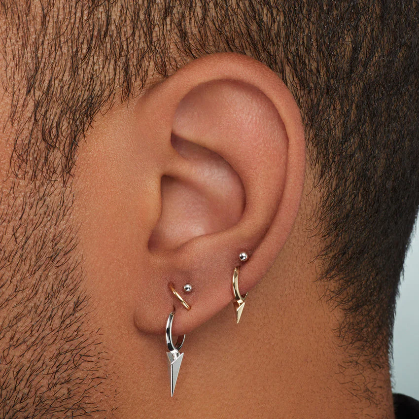 Ball Threaded Stud Earring With Titanium Backing - Image 52