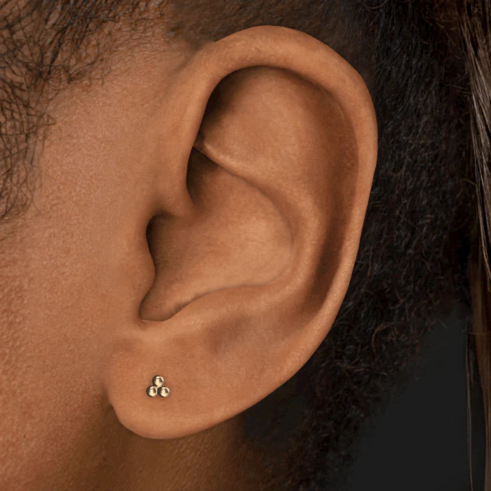 Ball Trinity Threaded Stud Earring - Image 29