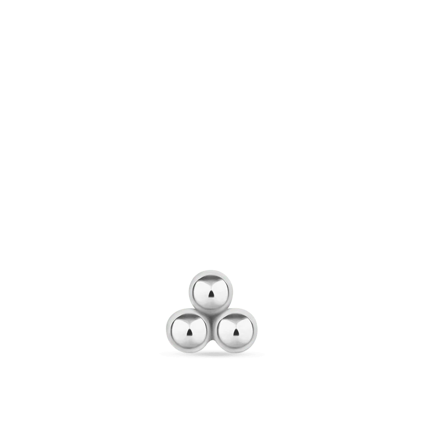Ball Trinity Threaded Stud Earring - Image 7