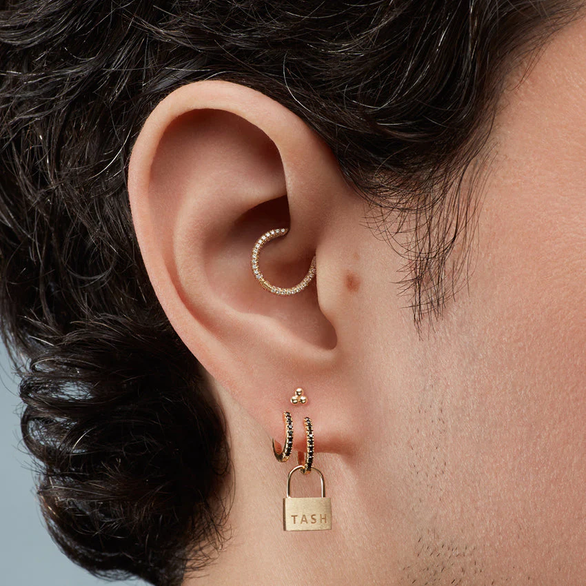 Ball Trinity Threaded Stud Earring With Titanium Backing - Image 25