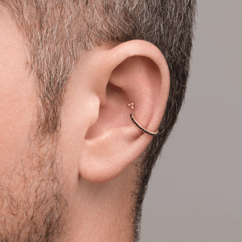 Ball Trinity Threaded Stud Earring With Titanium Backing - Image 44