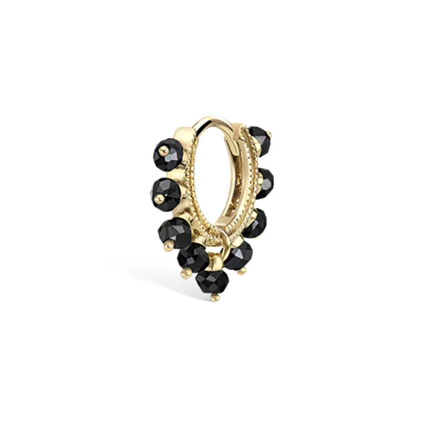 Black Diamond Coronet Hoop Earring - Image 11