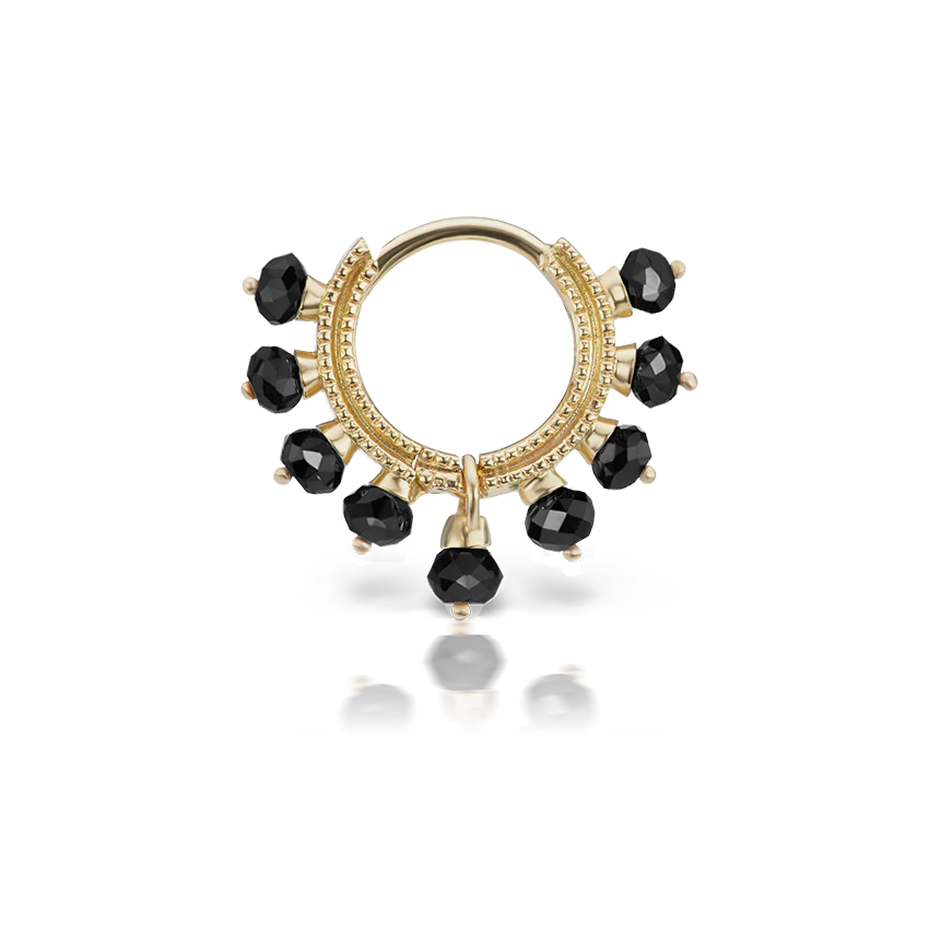 Black Diamond Coronet Hoop Earring - Image 12