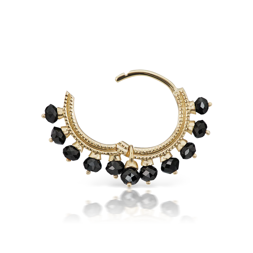 Black Diamond Coronet Hoop Earring - Image 16