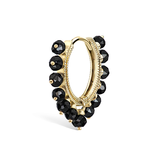 Black Diamond Coronet Hoop Earring - Image 18