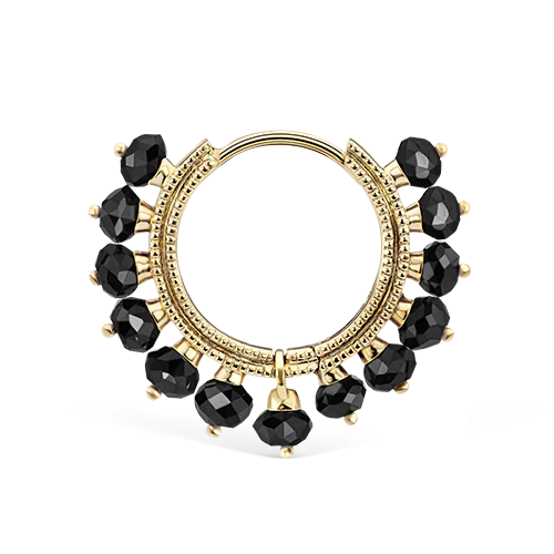 Black Diamond Coronet Hoop Earring - Image 19