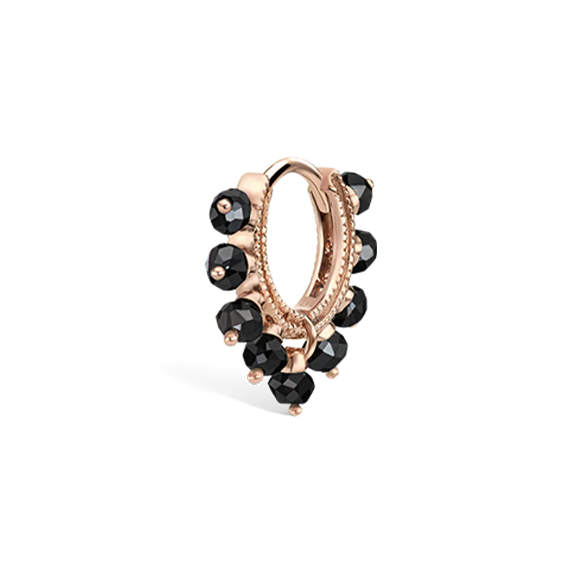 Black Diamond Coronet Hoop Earring - Image 20