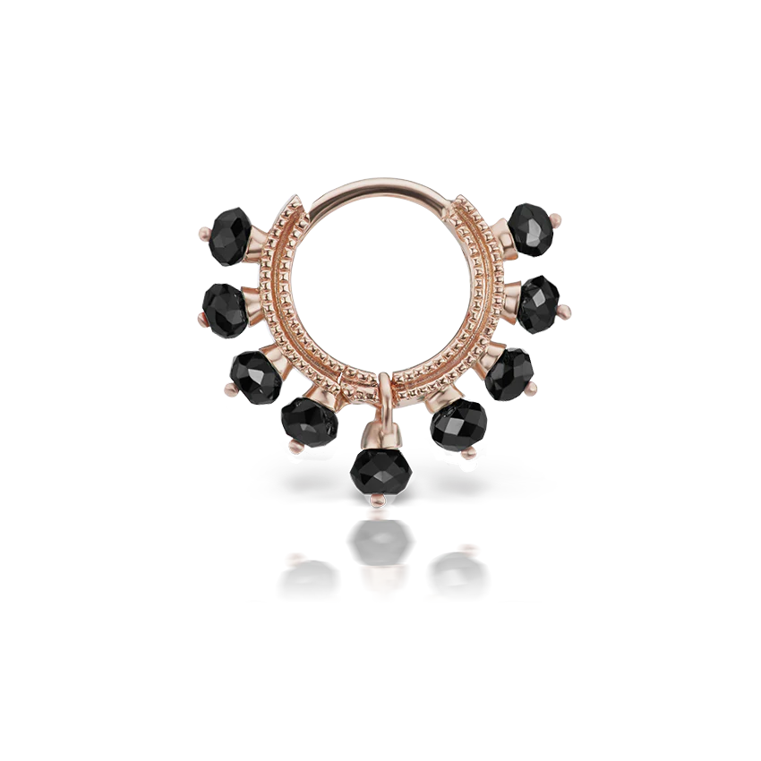 Black Diamond Coronet Hoop Earring - Image 21
