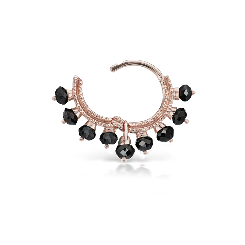 Black Diamond Coronet Hoop Earring - Image 22
