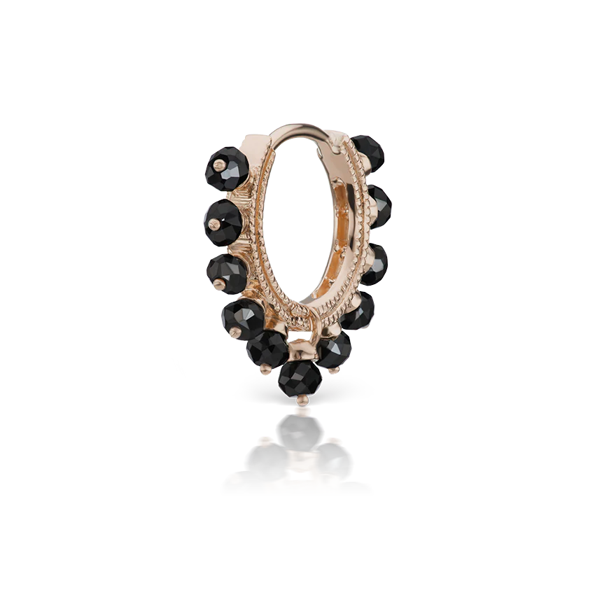 Black Diamond Coronet Hoop Earring - Image 23