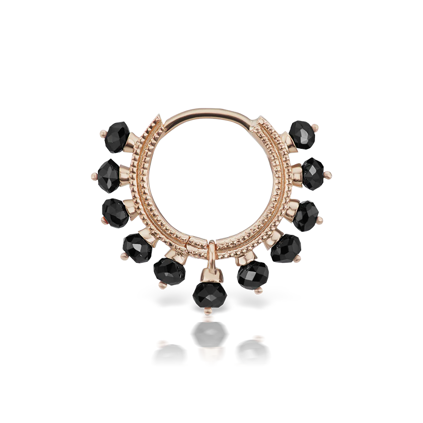 Black Diamond Coronet Hoop Earring - Image 24