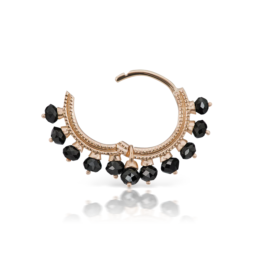 Black Diamond Coronet Hoop Earring - Image 25