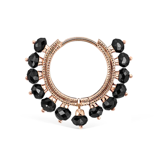 Black Diamond Coronet Hoop Earring - Image 28