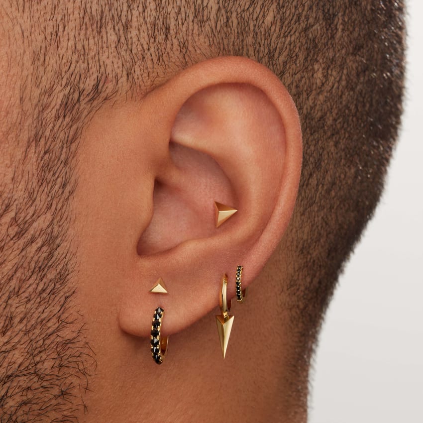 Black Diamond Eternity Hoop Earring - Image 19