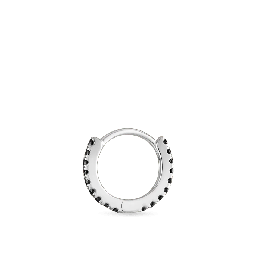 Black Diamond Eternity Hoop Earring - Image 20