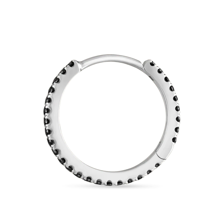 Black Diamond Eternity Hoop Earring - Image 28