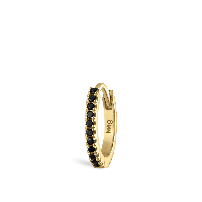 Black Diamond Eternity Hoop Earring - Image 38