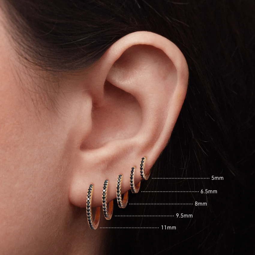 Black Diamond Eternity Hoop Earring - Image 53