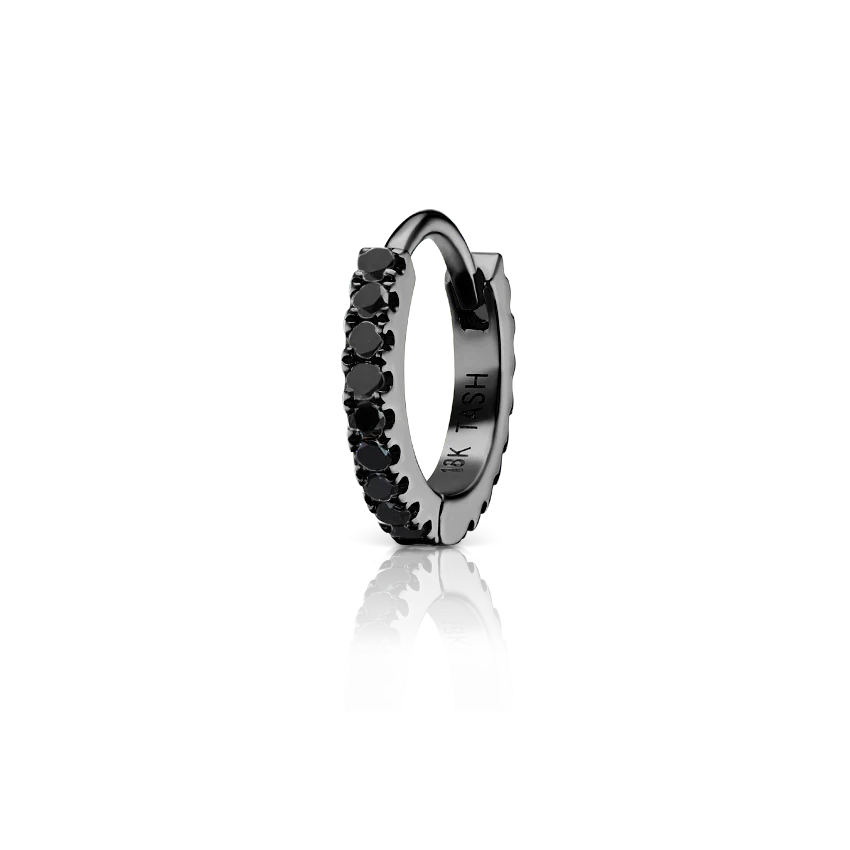 Black Diamond Eternity Hoop Earring - Image 93