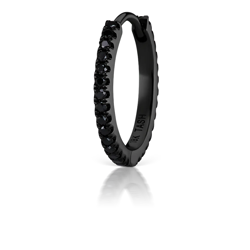 Black Diamond Eternity Hoop Earring - Image 99