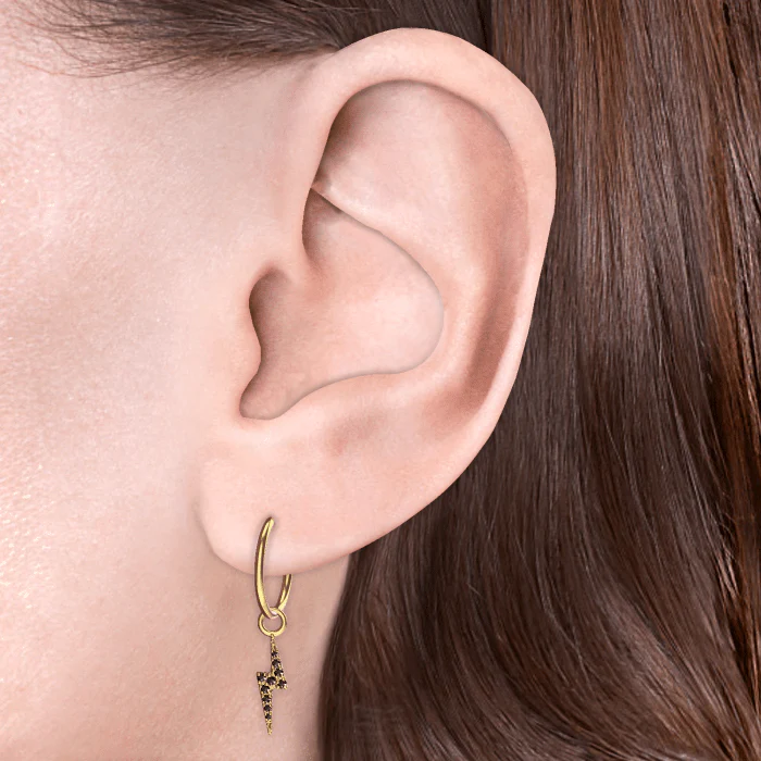 Black Diamond Lightning Bolt Charm - Image 7
