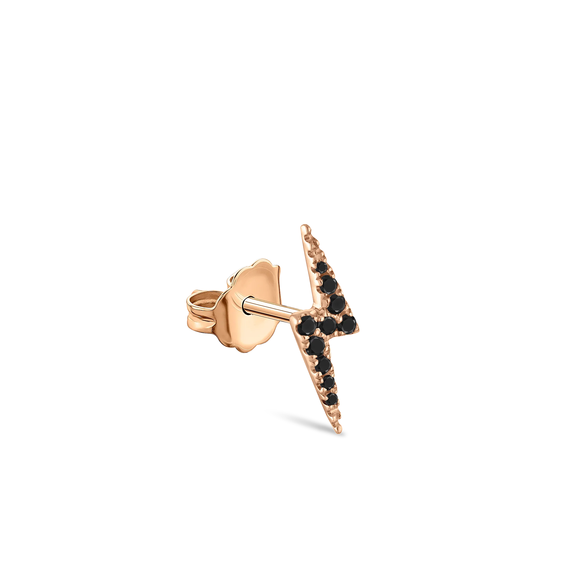 Black Diamond Lightning Bolt Stud Earring - Image 10