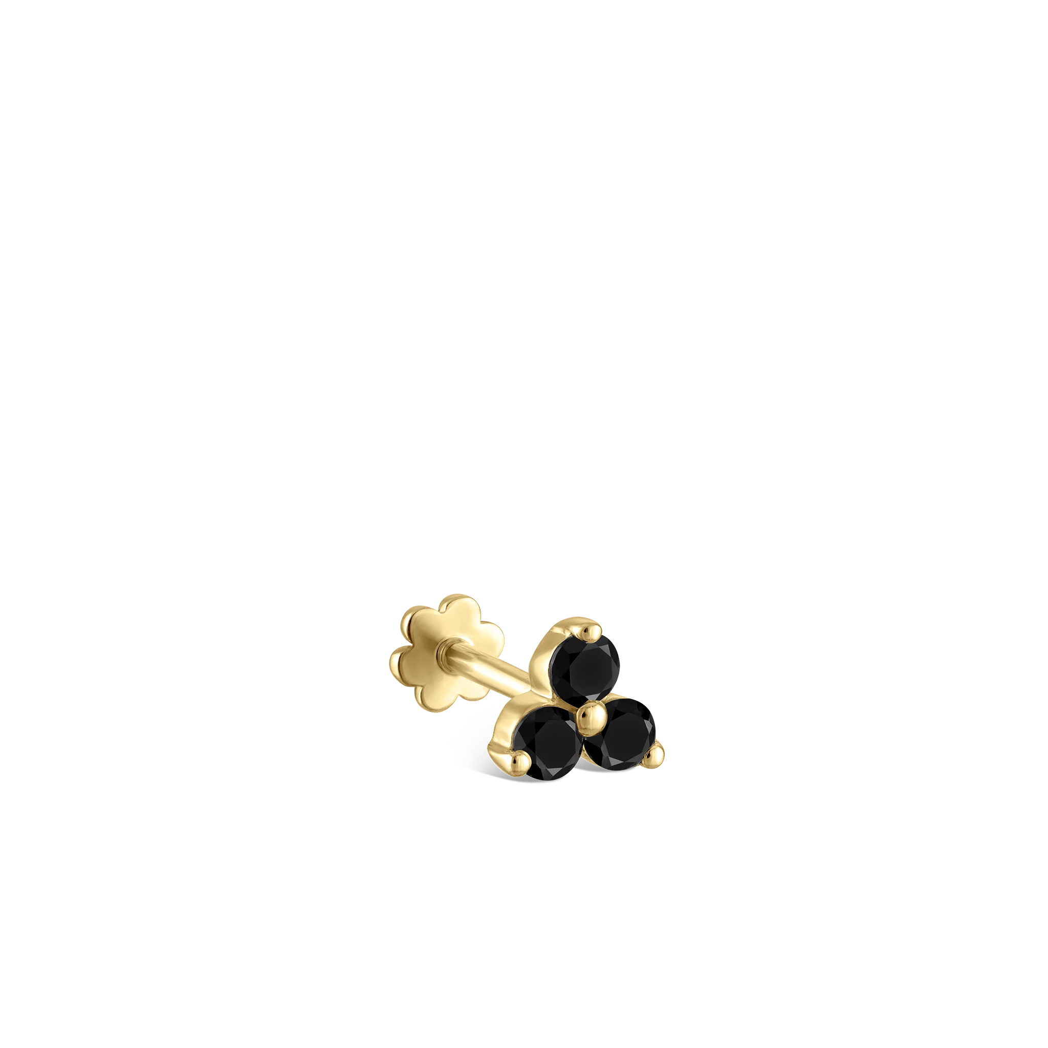 Black Diamond Trinity Threaded Stud Earring - Image 24