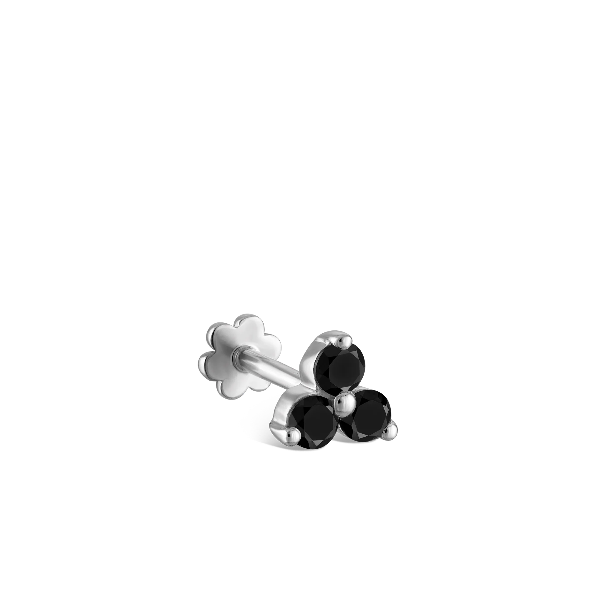 Black Diamond Trinity Threaded Stud Earring - Image 26