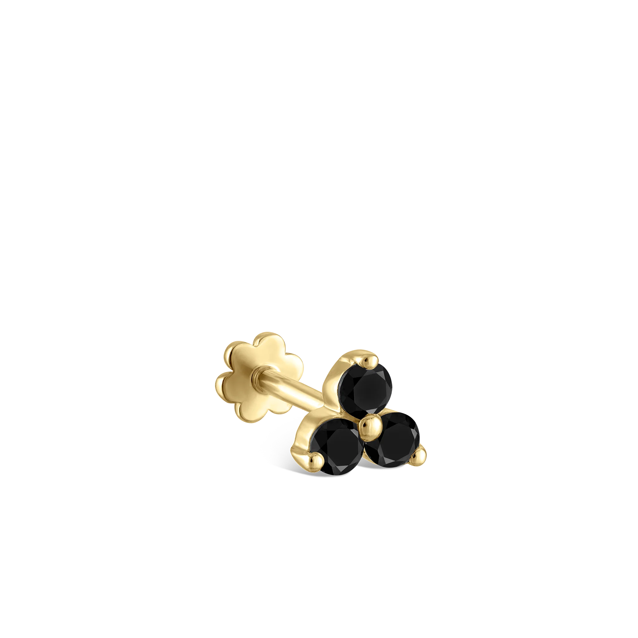 Black Diamond Trinity Threaded Stud Earring - Image 27