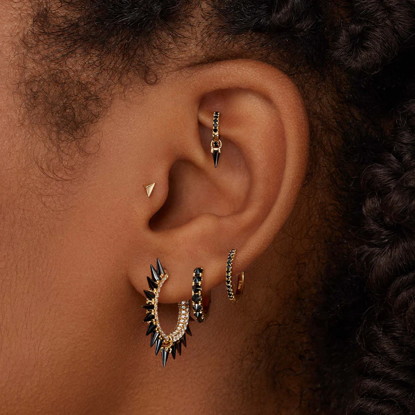 Black Moissanite Spike Charm - Image 12