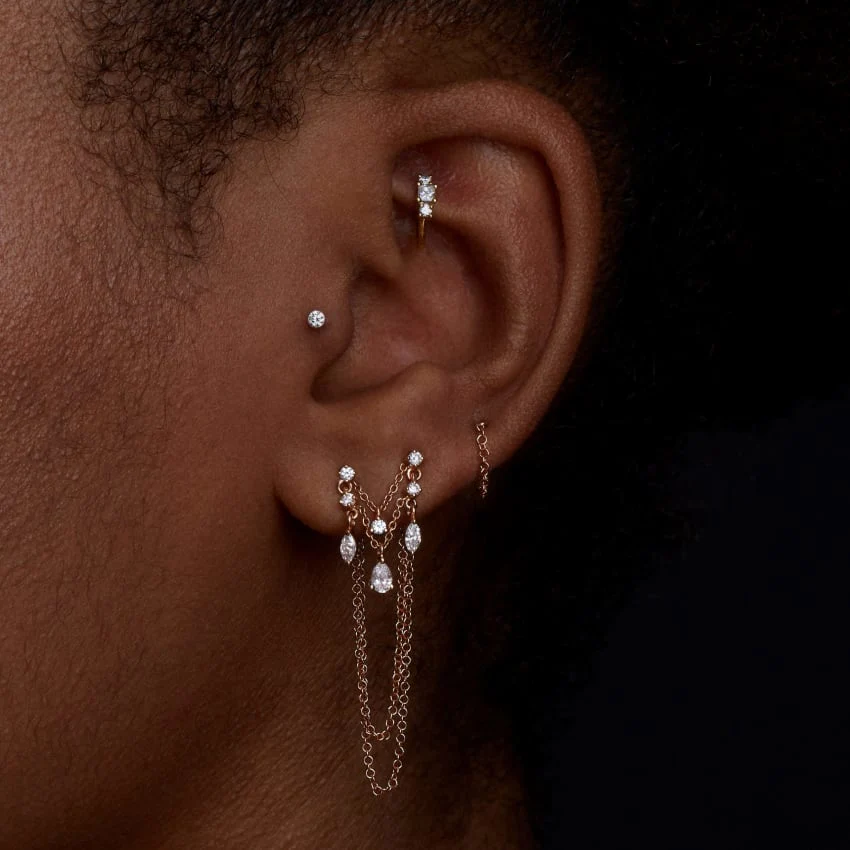 Chain Wrap Stud Earring - Image 17