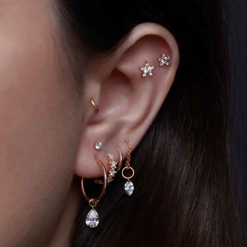 Chain Wrap Stud Earring - Image 5