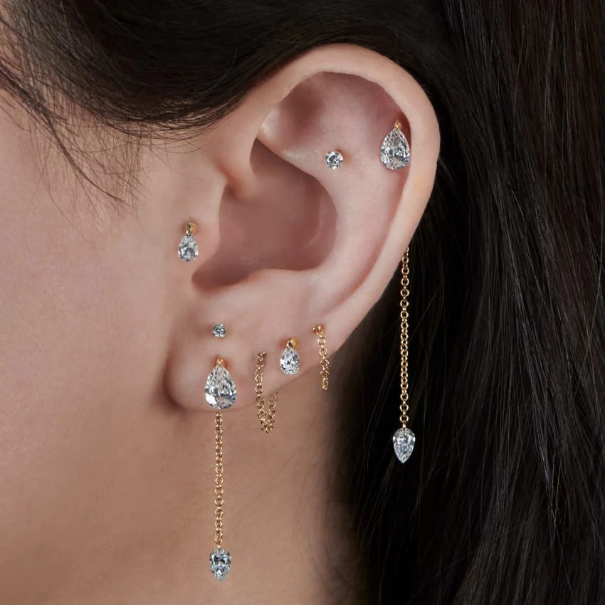Chain Wrap Stud Earring - Image 6