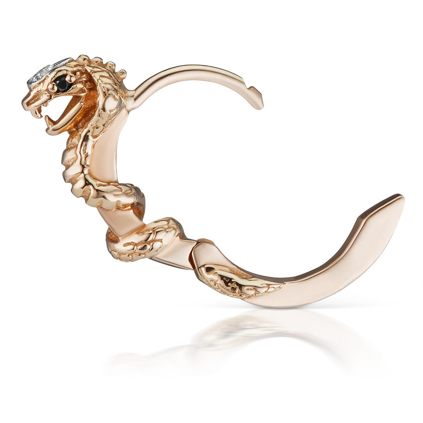 Cobra Ring with Black Diamond Eyes - Image 8